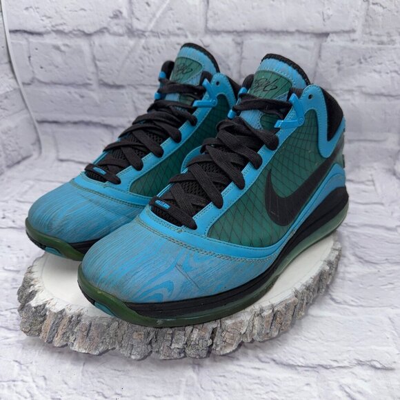 Nike Air Max 2010 LeBron 7 \'All Star\' Shoes Men\'s Size 11 Chlorine Blue Flywire main image 9